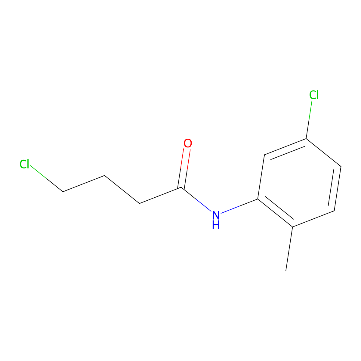 4-chloro-N-(5-chloro-2-methylphenyl)butanamide molecular structure, CAS 352689-02-2