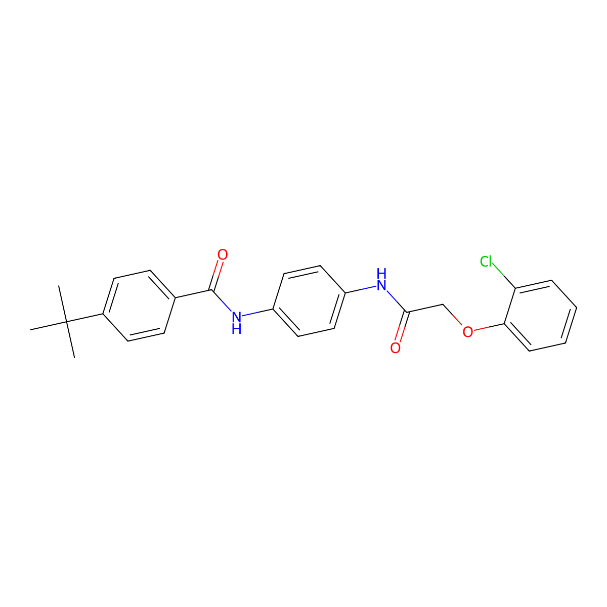 4-tert-butyl-N-(4-{[(2-chlorophenoxy)acetyl]amino}phenyl)benzamide molecular structure, CAS 352689-38-4