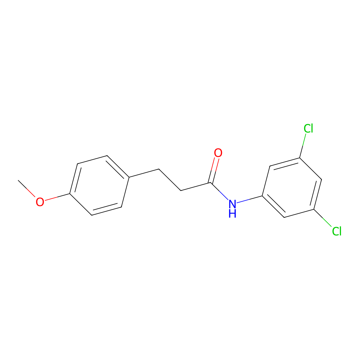 N-(3,5-dichlorophenyl)-3-(4-methoxyphenyl)propanamide molecular structure, CAS 352689-68-0