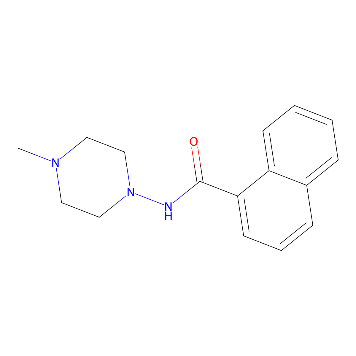 N-(4-Methyl-1-piperazinyl)-1-naphthamide molecular structure, CAS 352692-10-5