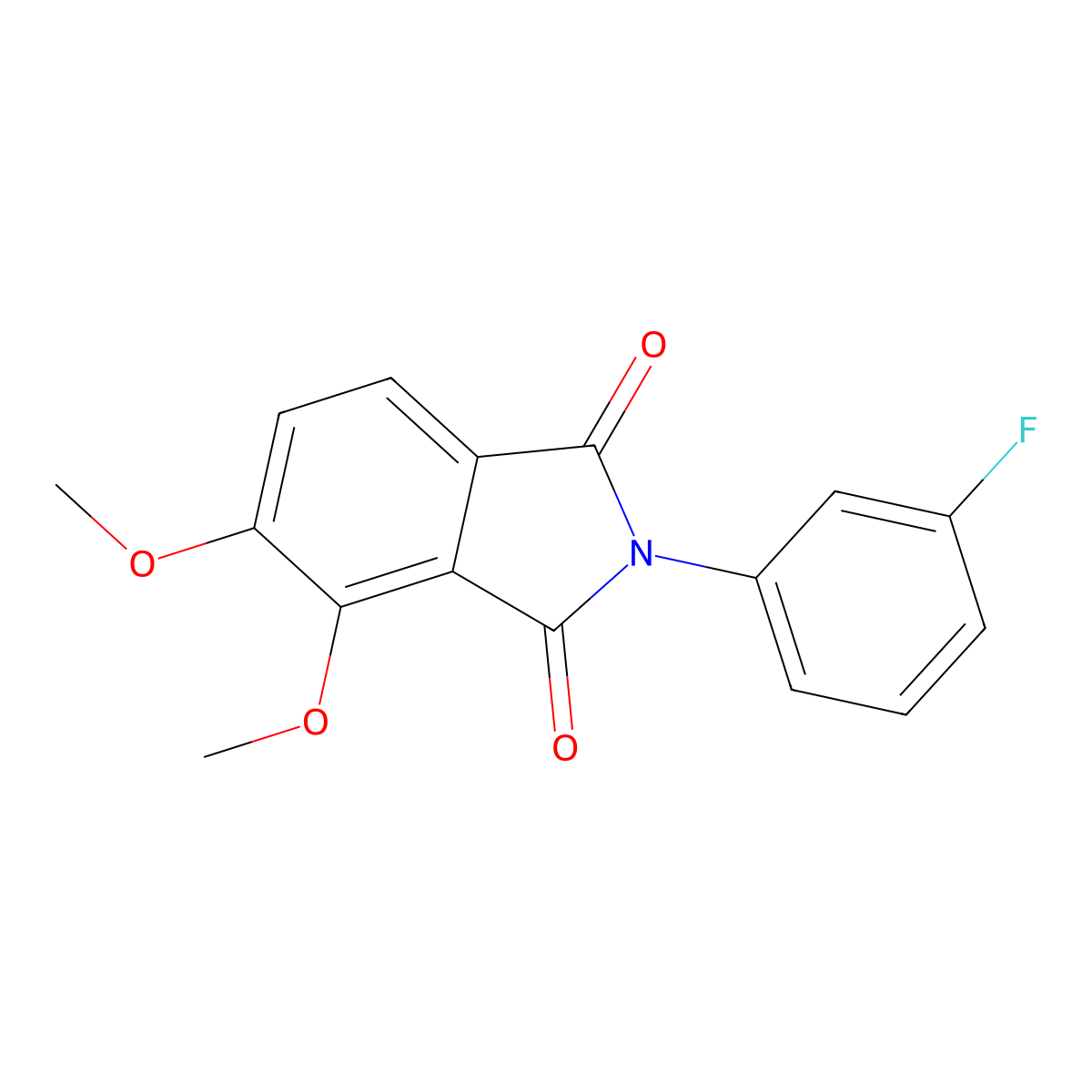 2-(3-fluorophenyl)-4,5-dimethoxy-1H-isoindole-1,3(2H)-dione molecular structure, CAS 352692-54-7