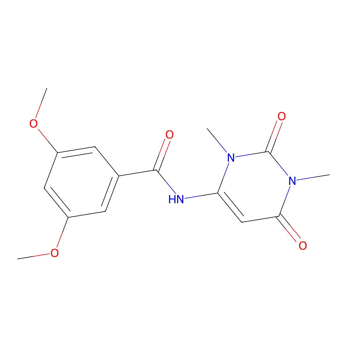 N-(1,3-dimethyl-2,6-dioxopyrimidin-4-yl)-3,5-dimethoxybenzamide molecular structure, CAS 352693-78-8
