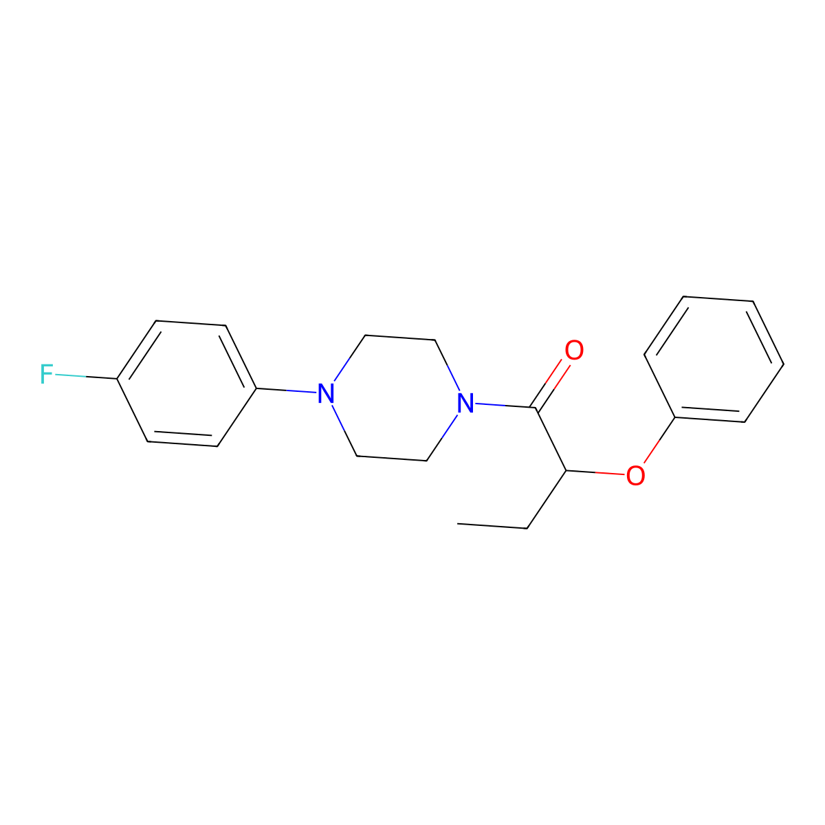 1-[4-(4-Fluorophenyl)piperazin-1-yl]-2-phenoxybutan-1-one molecular structure, CAS 352694-40-7