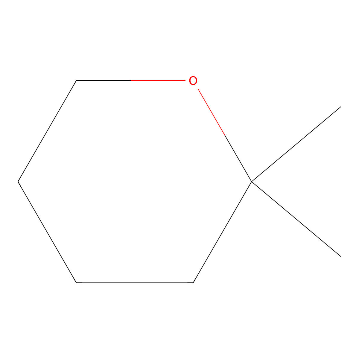 2,2-Dimethyloxane molecular structure, CAS 35270-87-2
