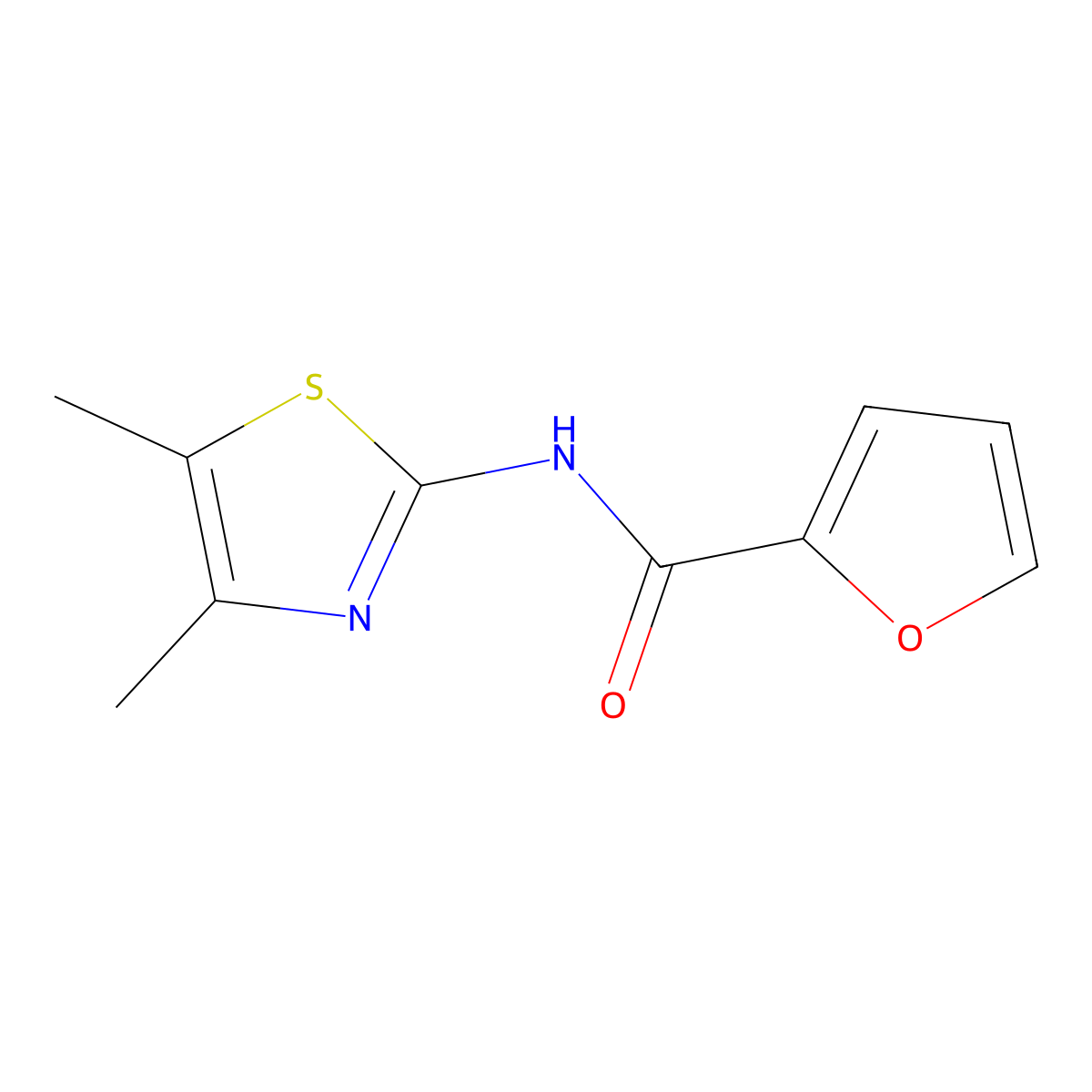 N-(4,5-dimethyl-1,3-thiazol-2-yl)furan-2-carboxamide molecular structure, CAS 352700-19-7