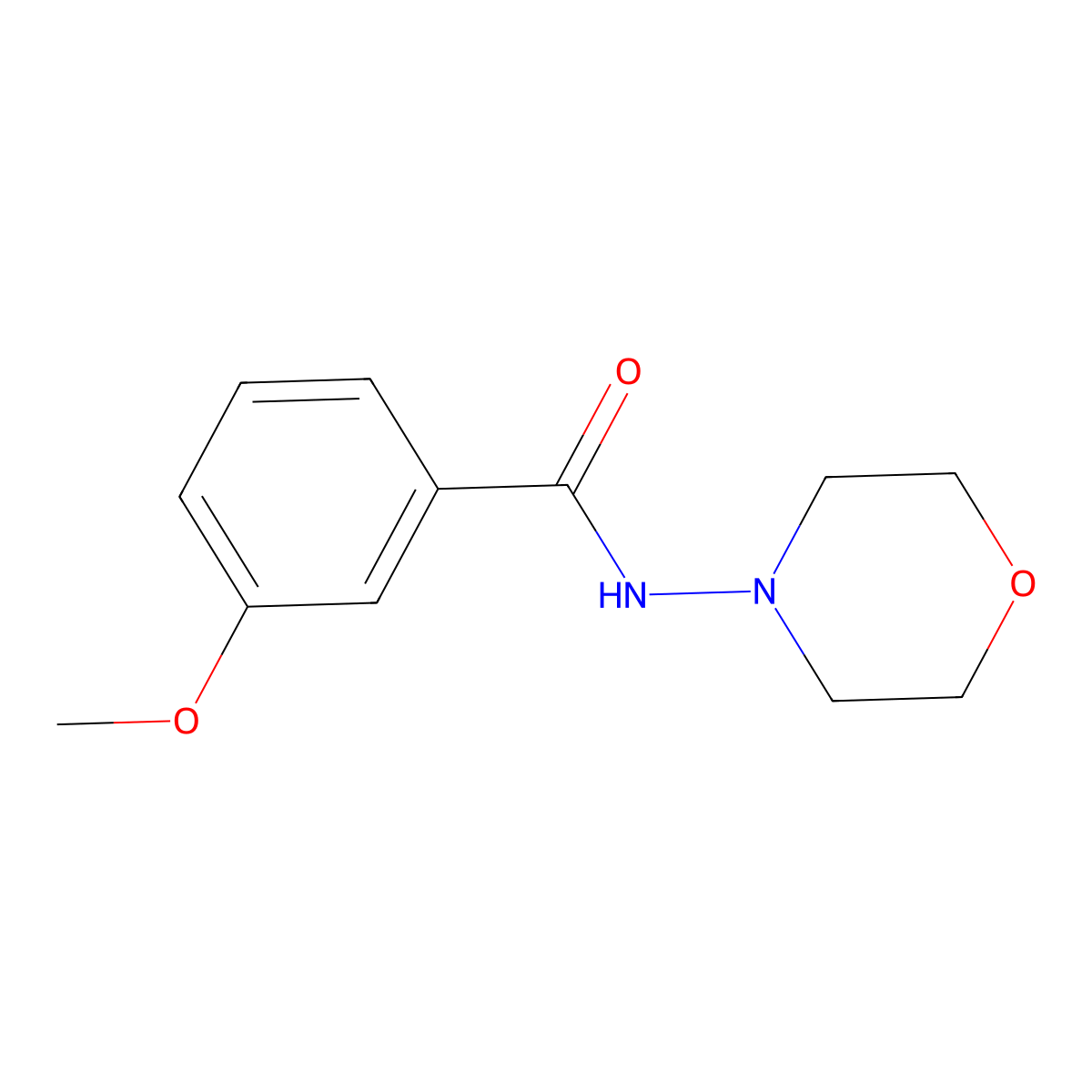 3-methoxy-N-morpholin-4-ylbenzamide molecular structure, CAS 352701-27-0