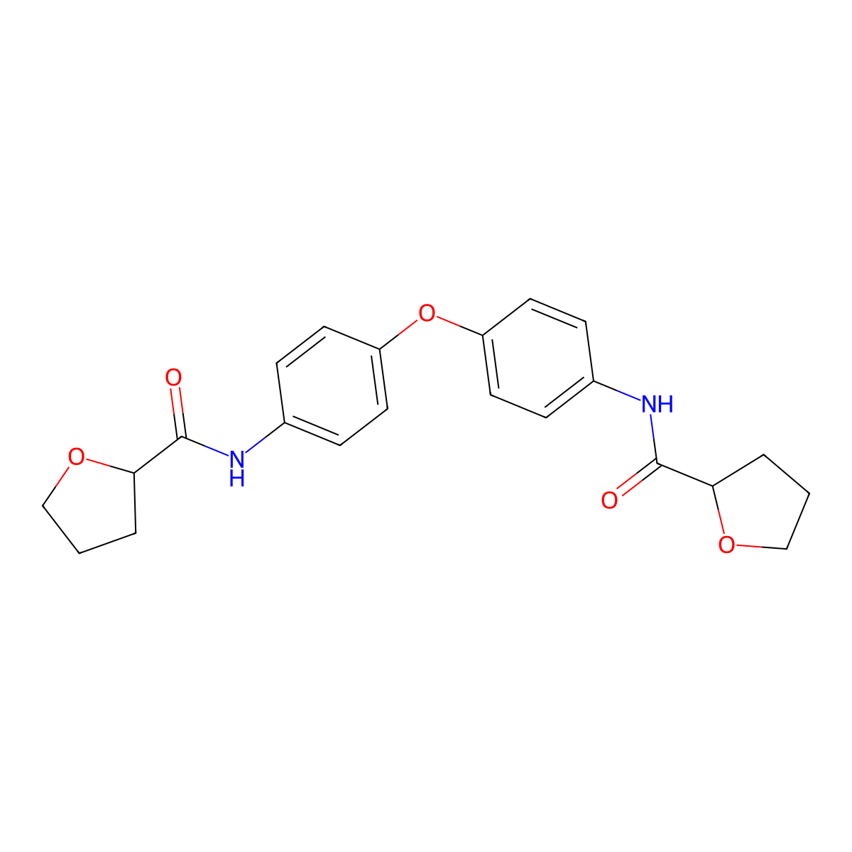 N-[4-[4-(oxolane-2-carbonylamino)phenoxy]phenyl]oxolane-2-carboxamide molecular structure, CAS 352702-62-6