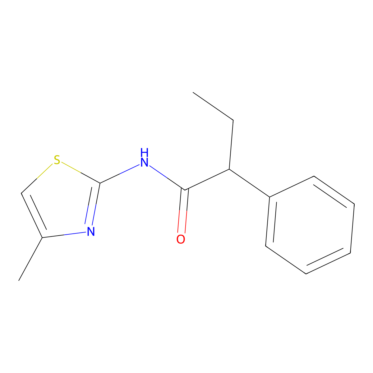 N-(4-methyl-1,3-thiazol-2-yl)-2-phenylbutanamide molecular structure, CAS 352703-91-4