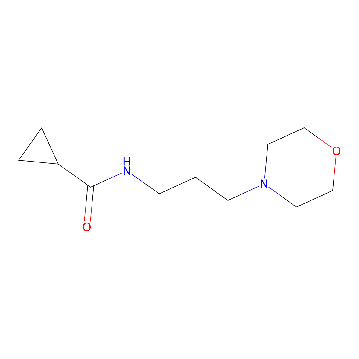 n-(3-Morpholinopropyl)cyclopropanecarboxamide molecular structure, CAS 352704-31-5
