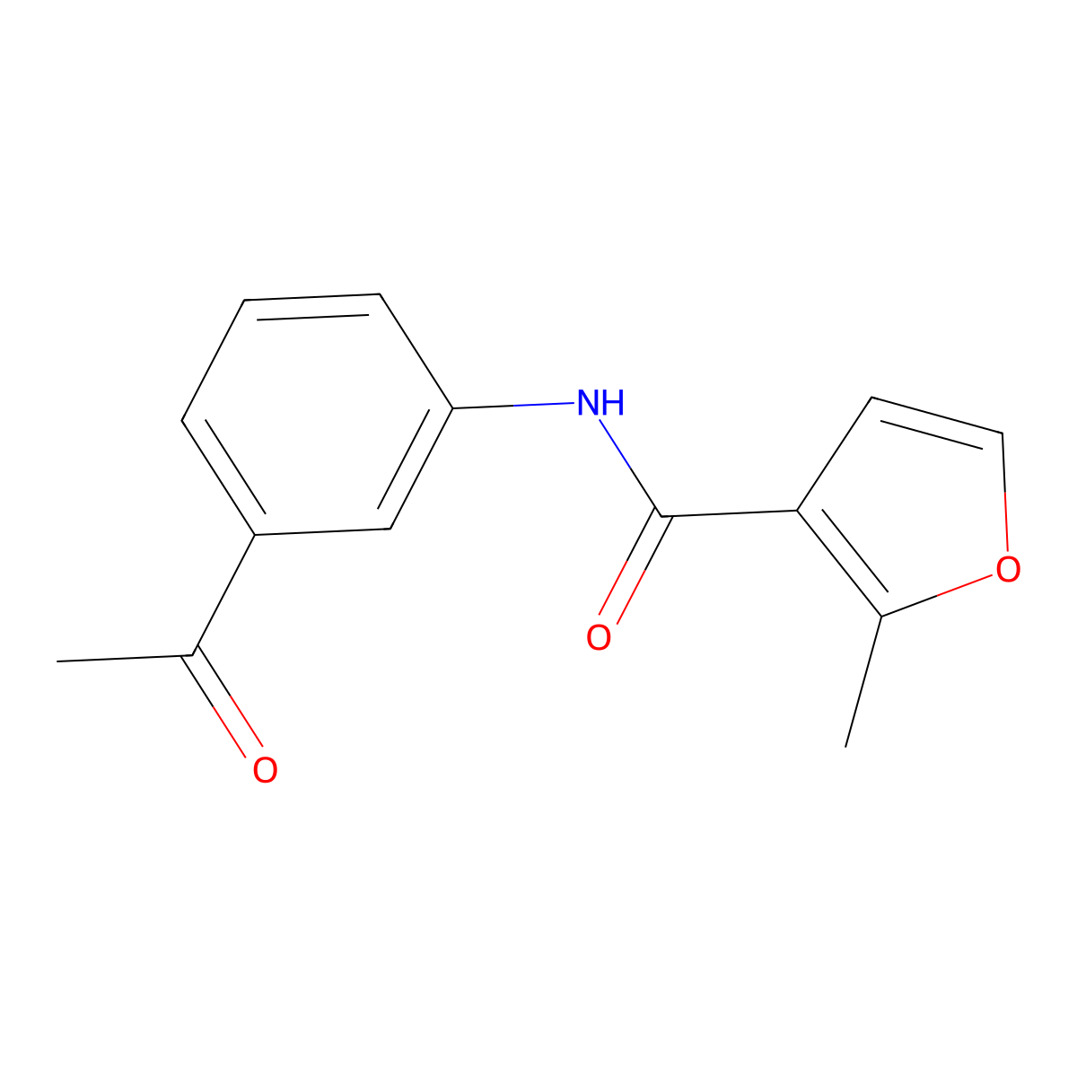 N-(3-acetylphenyl)-2-methyl-3-furamide molecular structure, CAS 352704-52-0