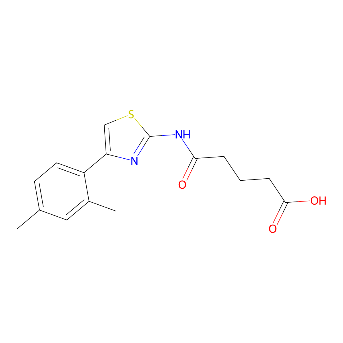 5-{[4-(2,4-Dimethylphenyl)-1,3-thiazol-2-yl]amino}-5-oxopentanoic acid molecular structure, CAS 352704-79-1