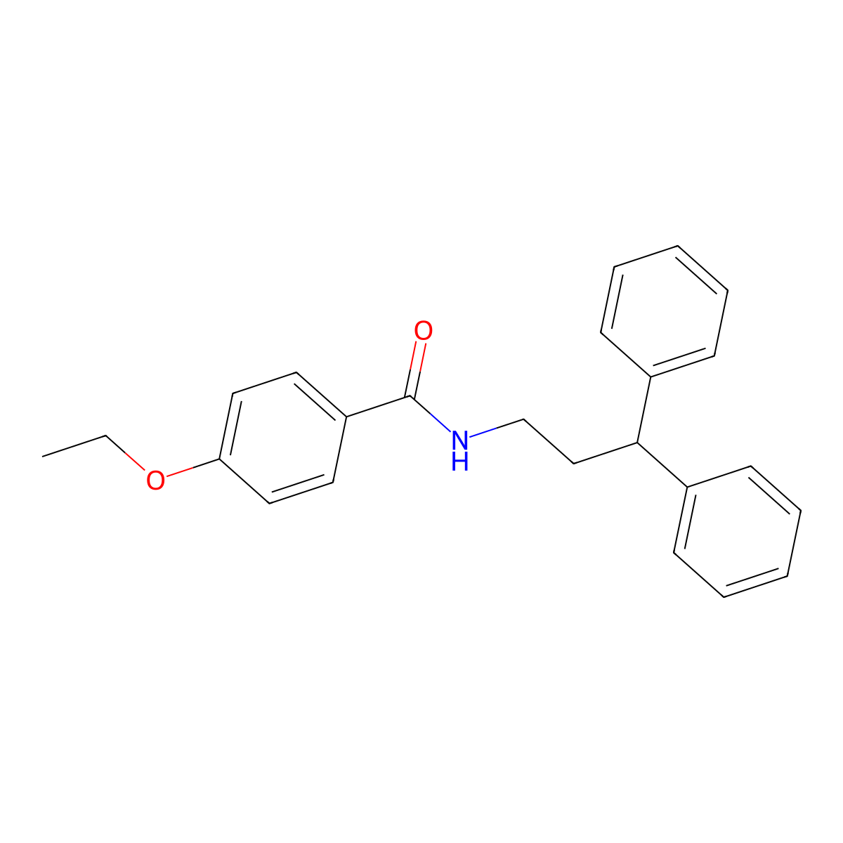 N-(3,3-diphenylpropyl)-4-ethoxybenzamide molecular structure, CAS 352704-98-4