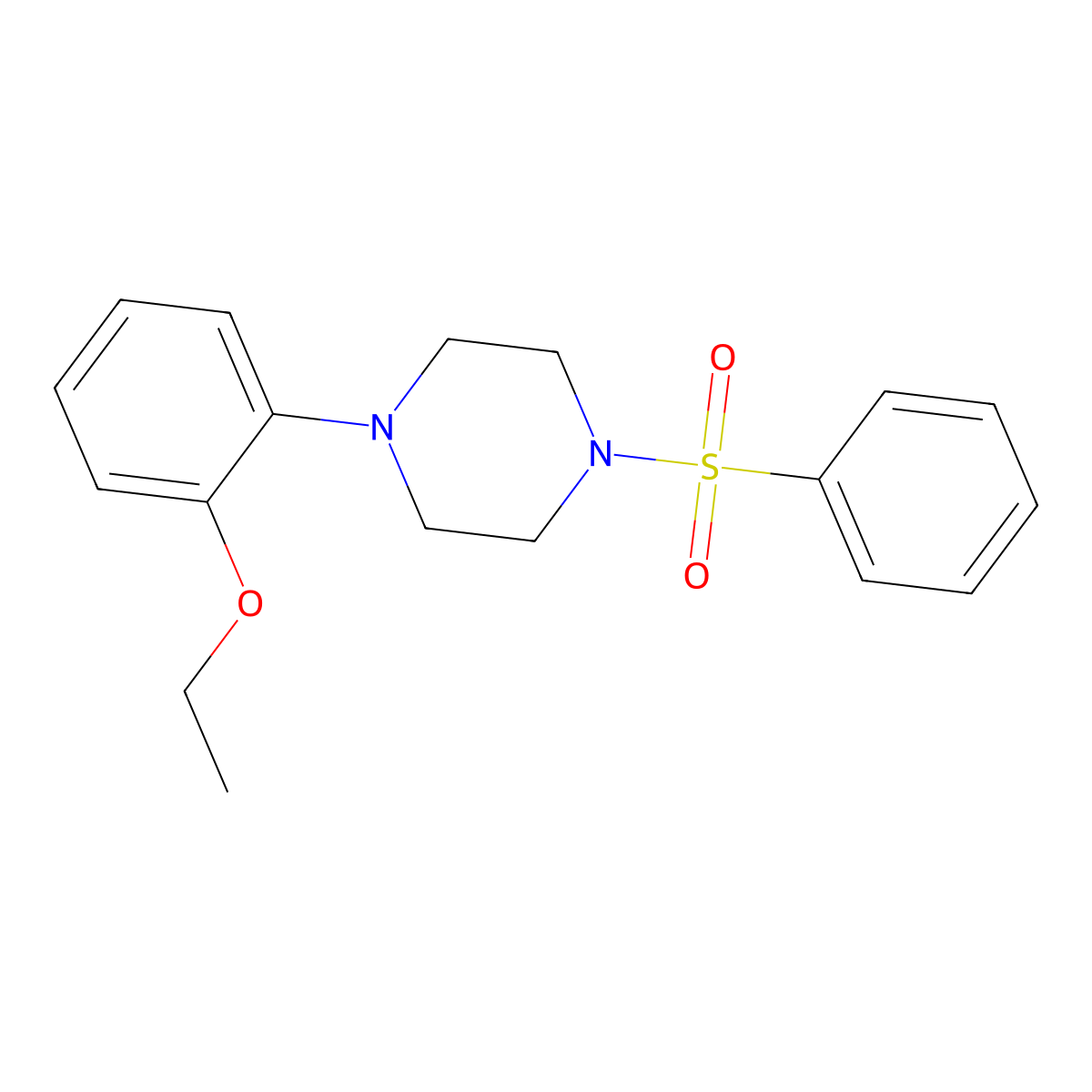 1-(2-Ethoxyphenyl)-4-(phenylsulfonyl)piperazine molecular structure, CAS 352705-40-9
