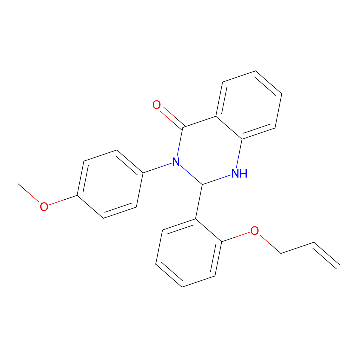 3-(4-Methoxyphenyl)-2-(2-prop-2-enoxyphenyl)-1,2-dihydroquinazolin-4-one molecular structure, CAS 352706-10-6