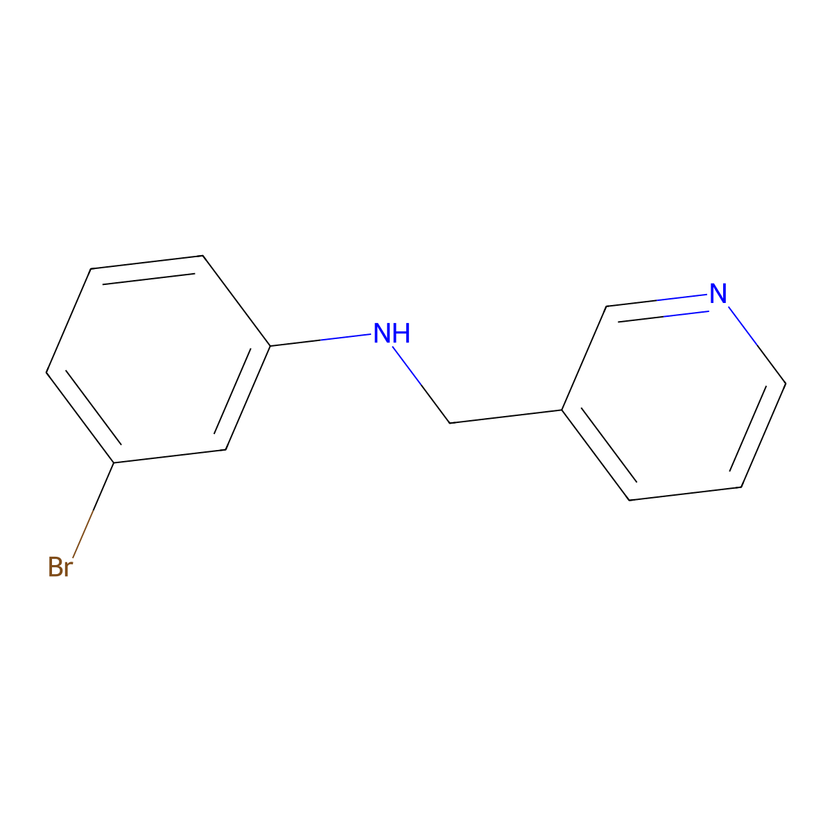 3-Bromo-N-(pyridin-3-ylmethyl)aniline molecular structure, CAS 352707-28-9