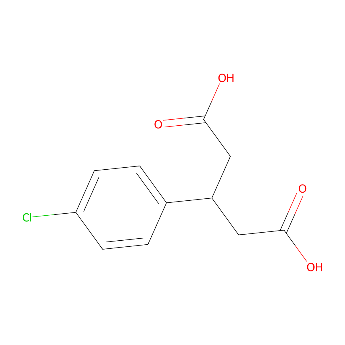 3-(4-Chlorophenyl) glutarate molecular structure, CAS 35271-74-0