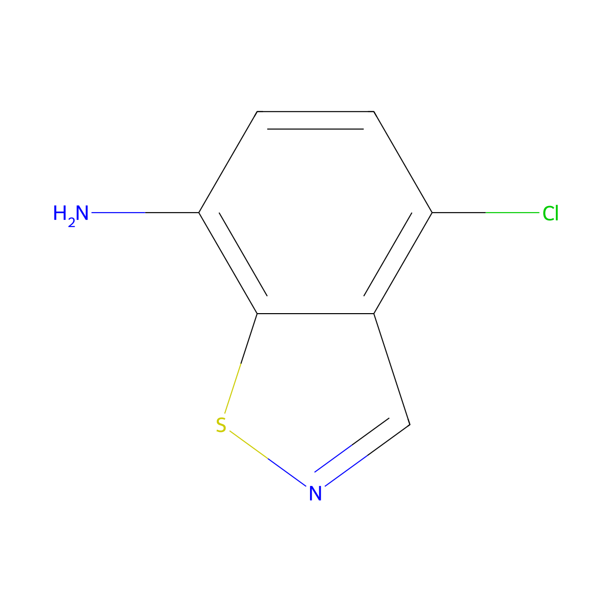 4-Chloro-1,2-benzothiazol-7-amine molecular structure, CAS 35271-94-4