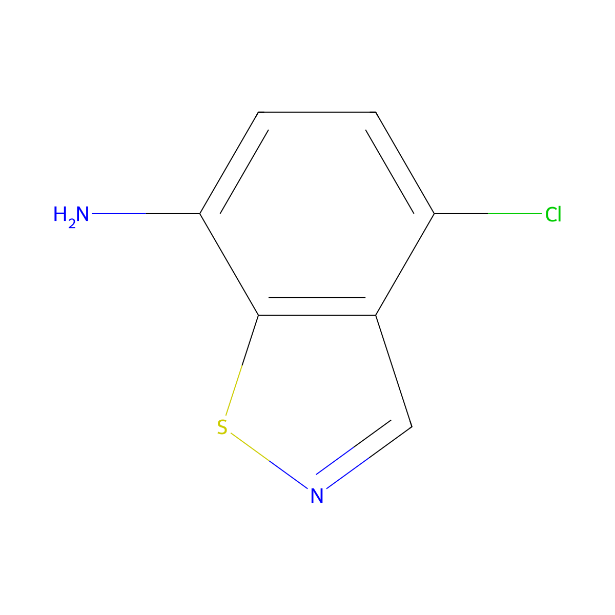 4-Chloro-1,2-benzothiazol-7-amine molecular structure, CAS 35271-94-4