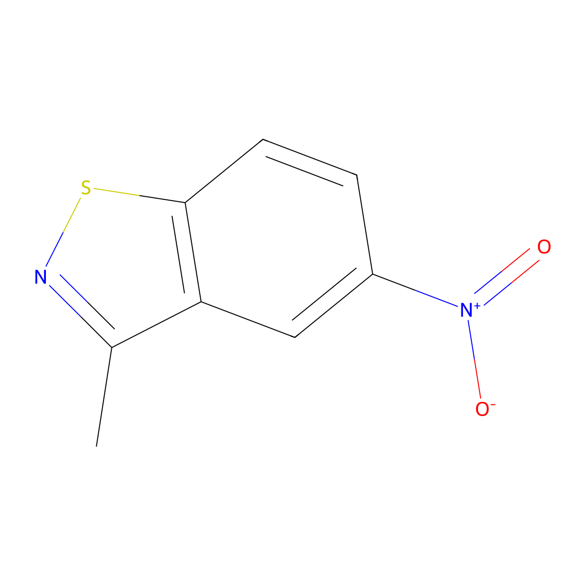 3-Methyl-5-nitrobenzoisothiazole molecular structure, CAS 35272-19-6