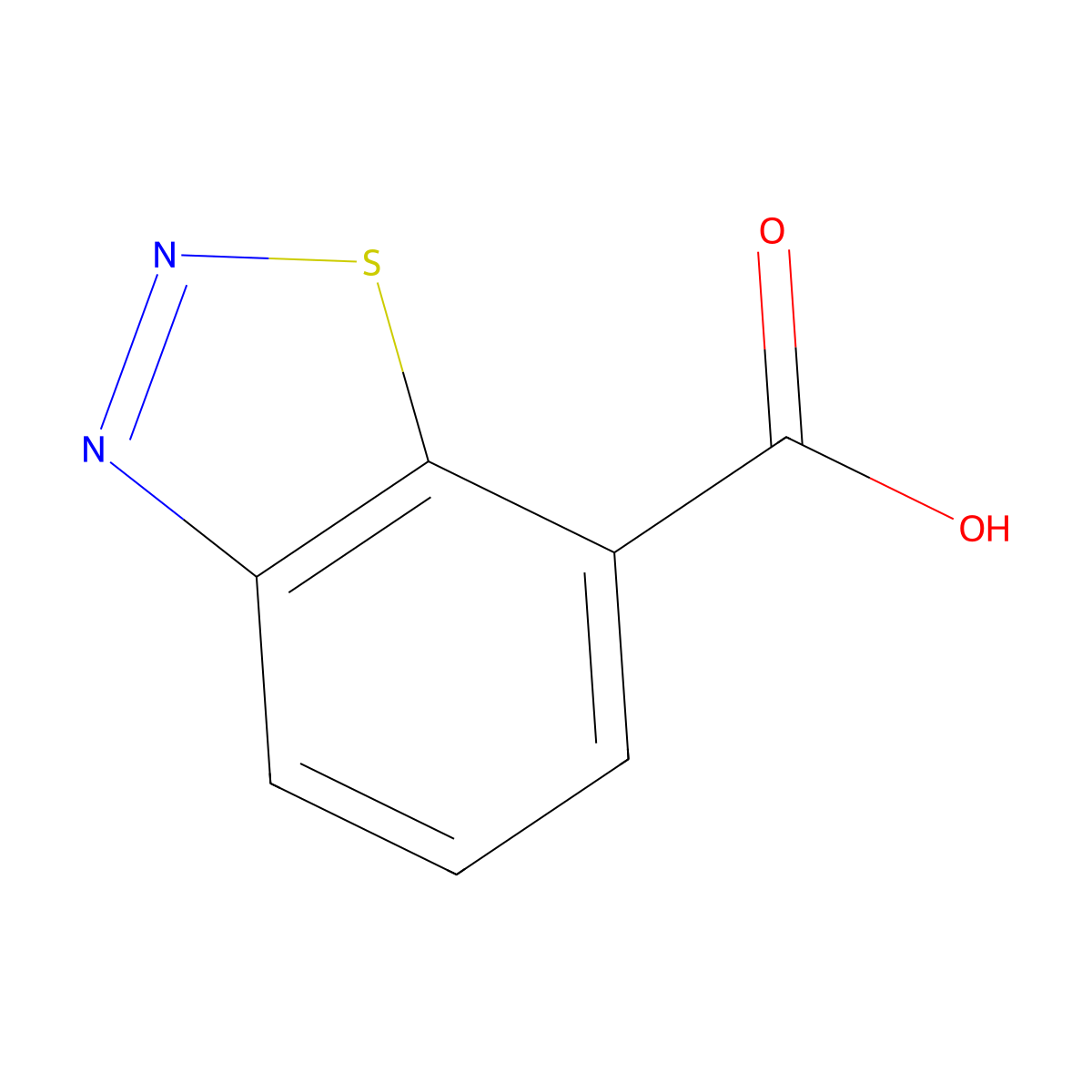 1,2,3-Benzothiadiazole-7-carboxylic acid molecular structure, CAS 35272-27-6