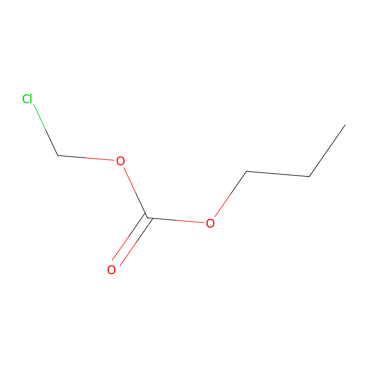 Chloromethyl propyl carbonate molecular structure, CAS 35273-90-6