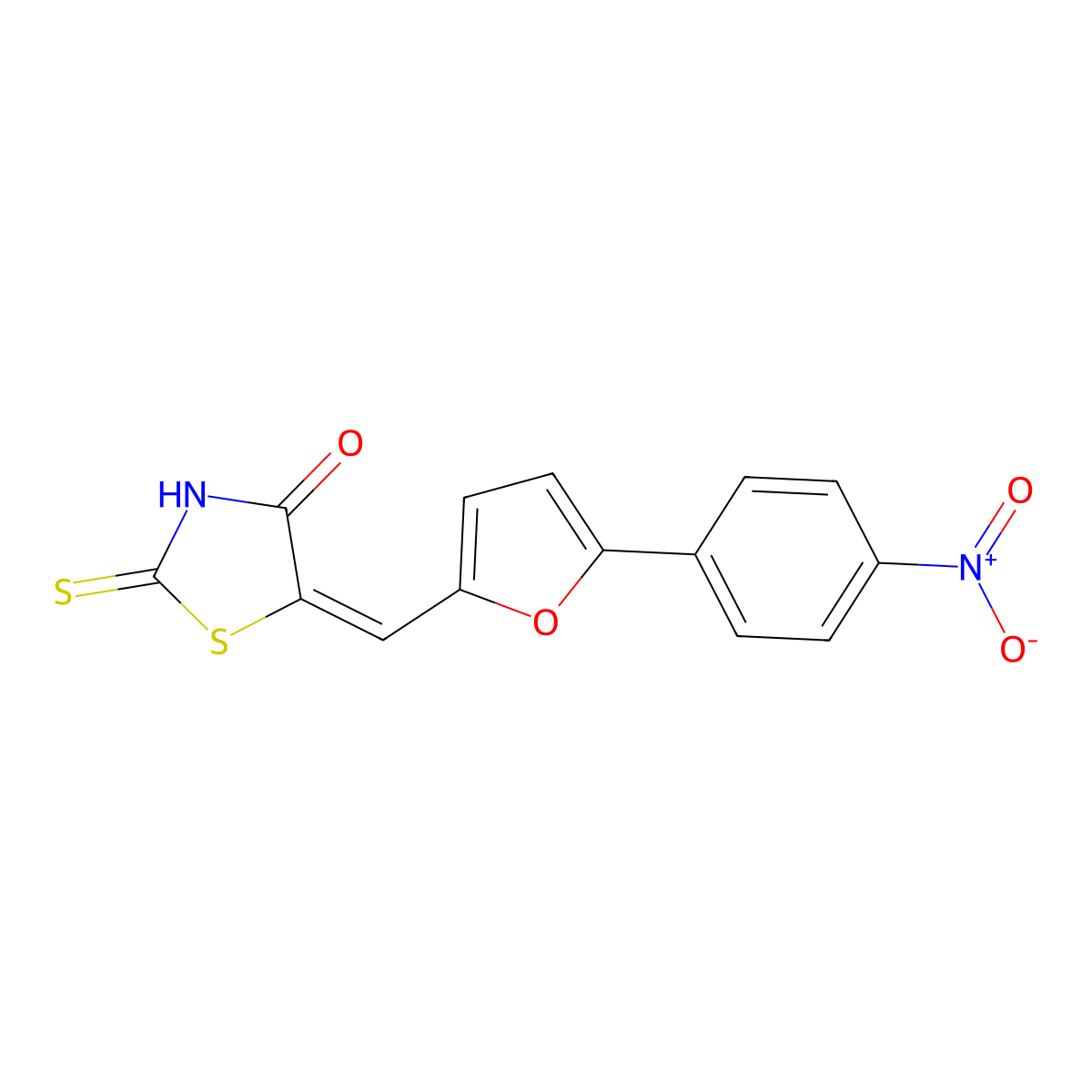 5-{[5-(4-Nitrophenyl)furan-2-yl]methylidene}-2-sulfanylidene-1,3-thiazolidin-4-one molecular structure, CAS 35274-36-3
