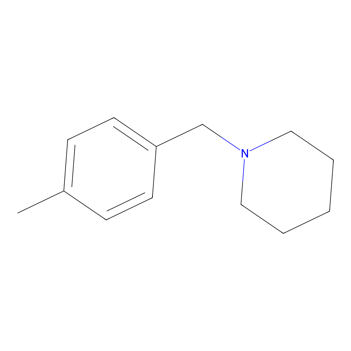 1-(4-Methylbenzyl)piperidine molecular structure, CAS 35278-95-6