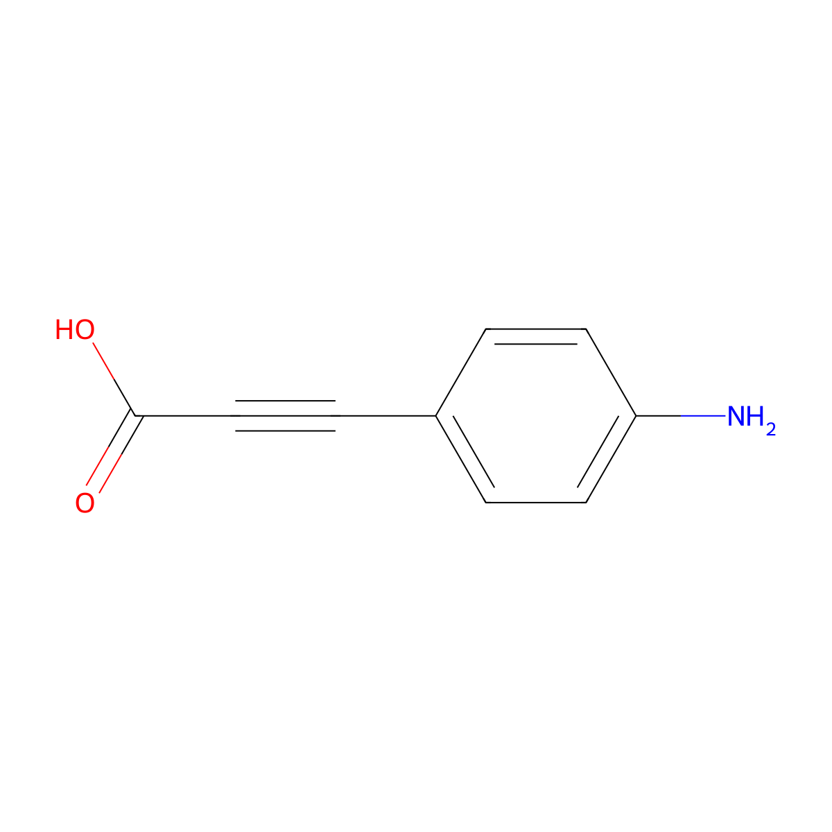 3-(4-Aminophenyl)prop-2-ynoic acid molecular structure, CAS 35283-05-7