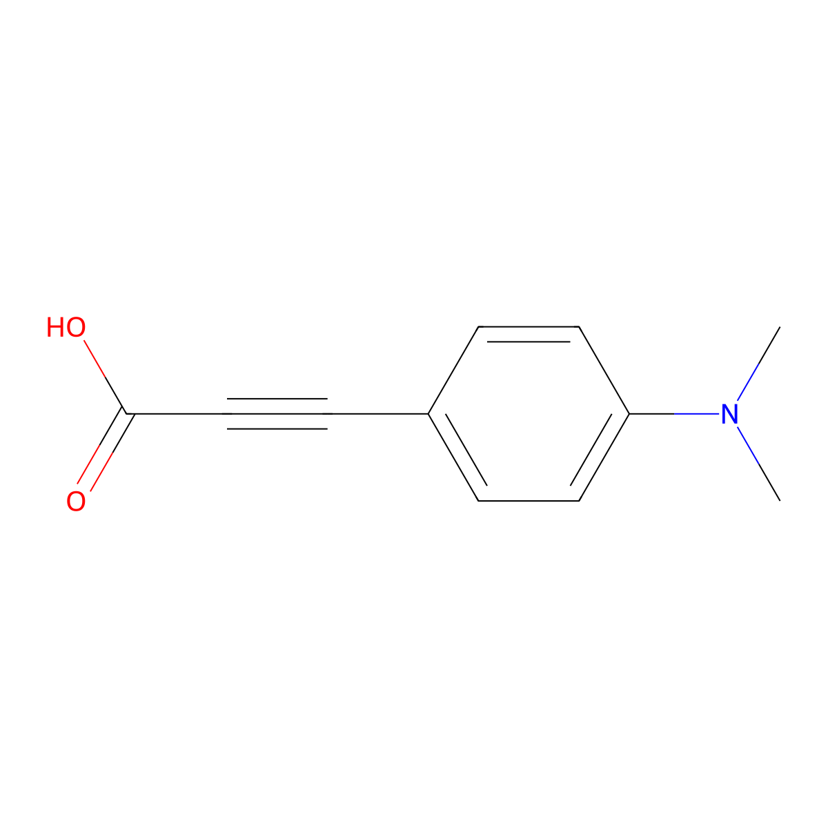 3-(4-(Dimethylamino)phenyl)-2-propynoic acid molecular structure, CAS 35283-06-8