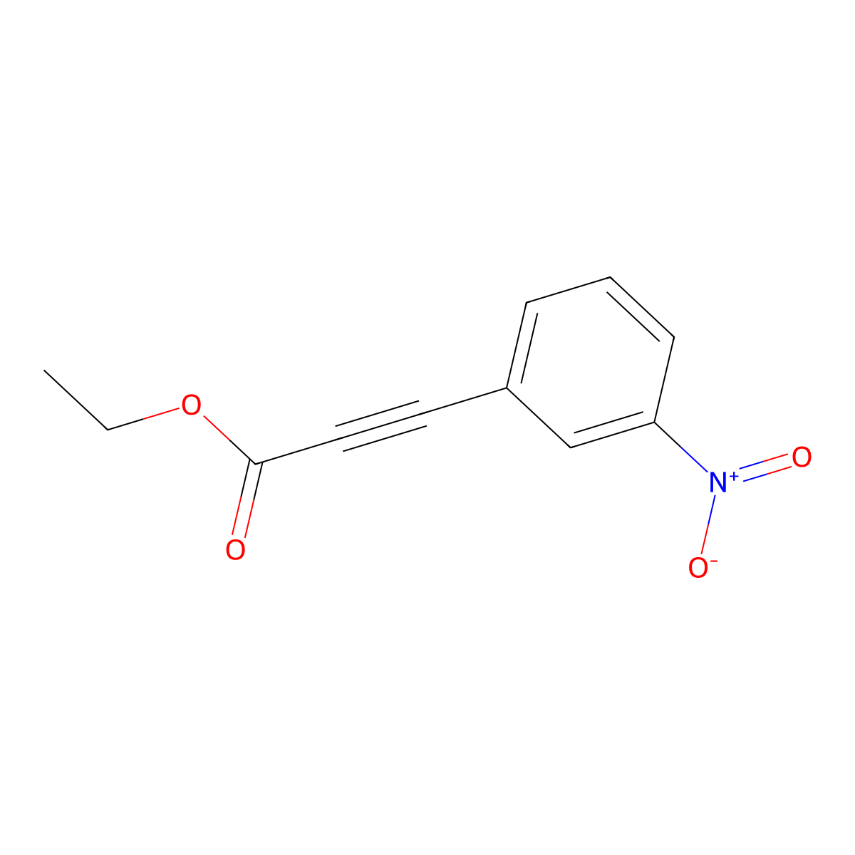 Ethyl 3-(3-nitrophenyl)prop-2-ynoate molecular structure, CAS 35283-09-1