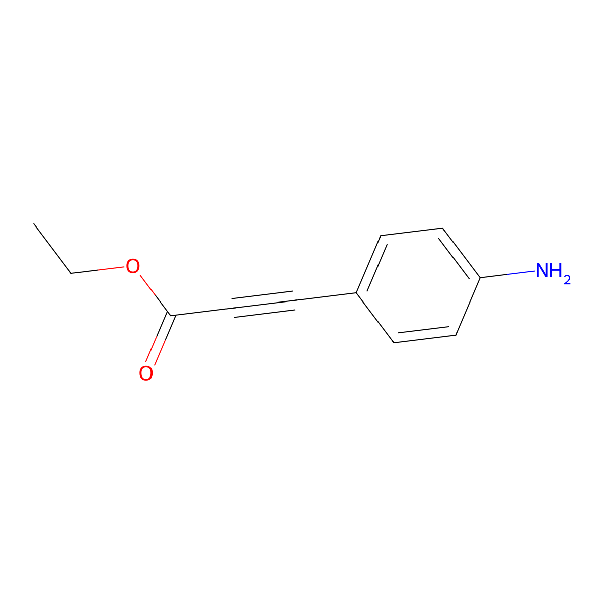 Ethyl (4-aminophenyl)propiolate molecular structure, CAS 35283-10-4