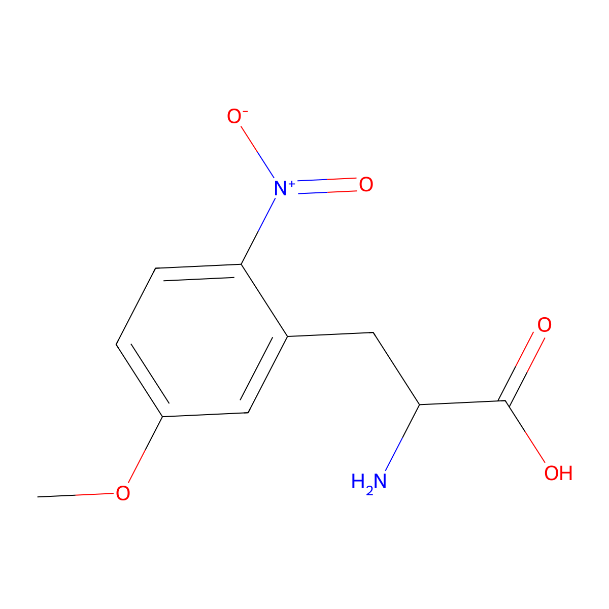 2-Amino-3-(5-methoxy-2-nitrophenyl)propanoic acid molecular structure, CAS 35287-47-9