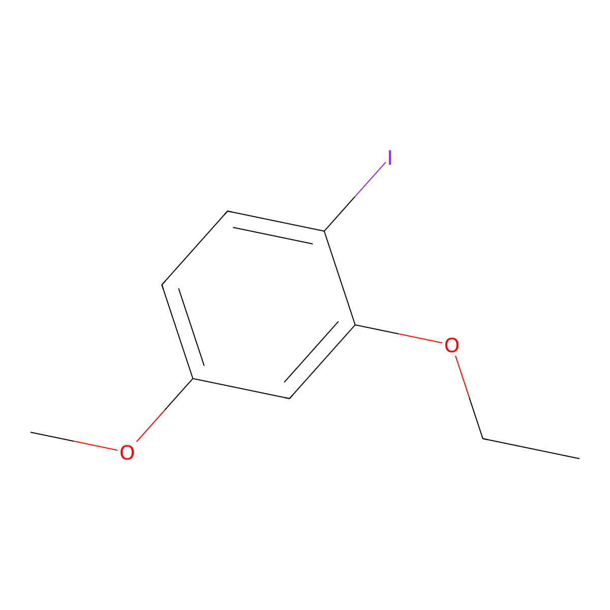 2-Ethoxy-1-iodo-4-methoxybenzene molecular structure, CAS 35287-85-5