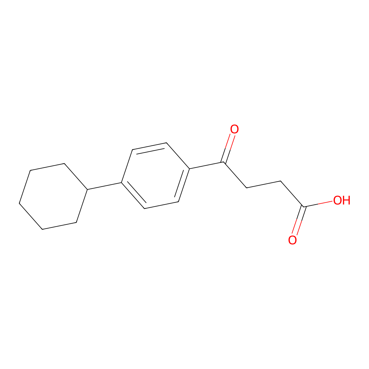 4-Cyclohexyl-gamma-oxobenzenebutanoic acid molecular structure, CAS 35288-13-2