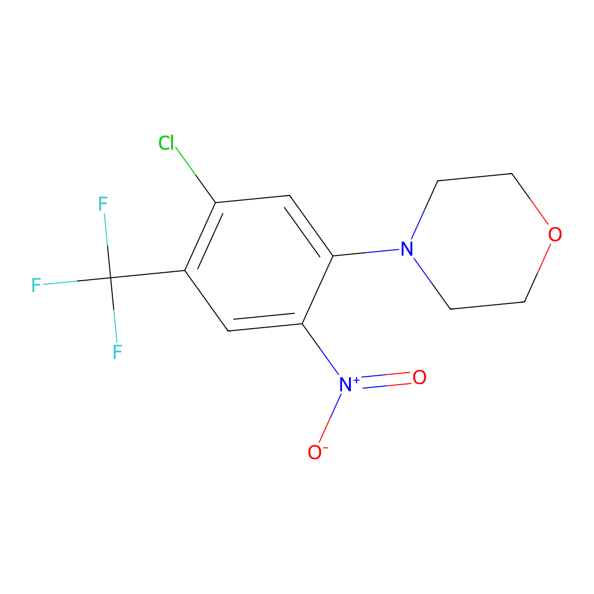 4-[5-Chloro-2-nitro-4-(trifluoromethyl)phenyl]morpholine molecular structure, CAS 35289-26-0