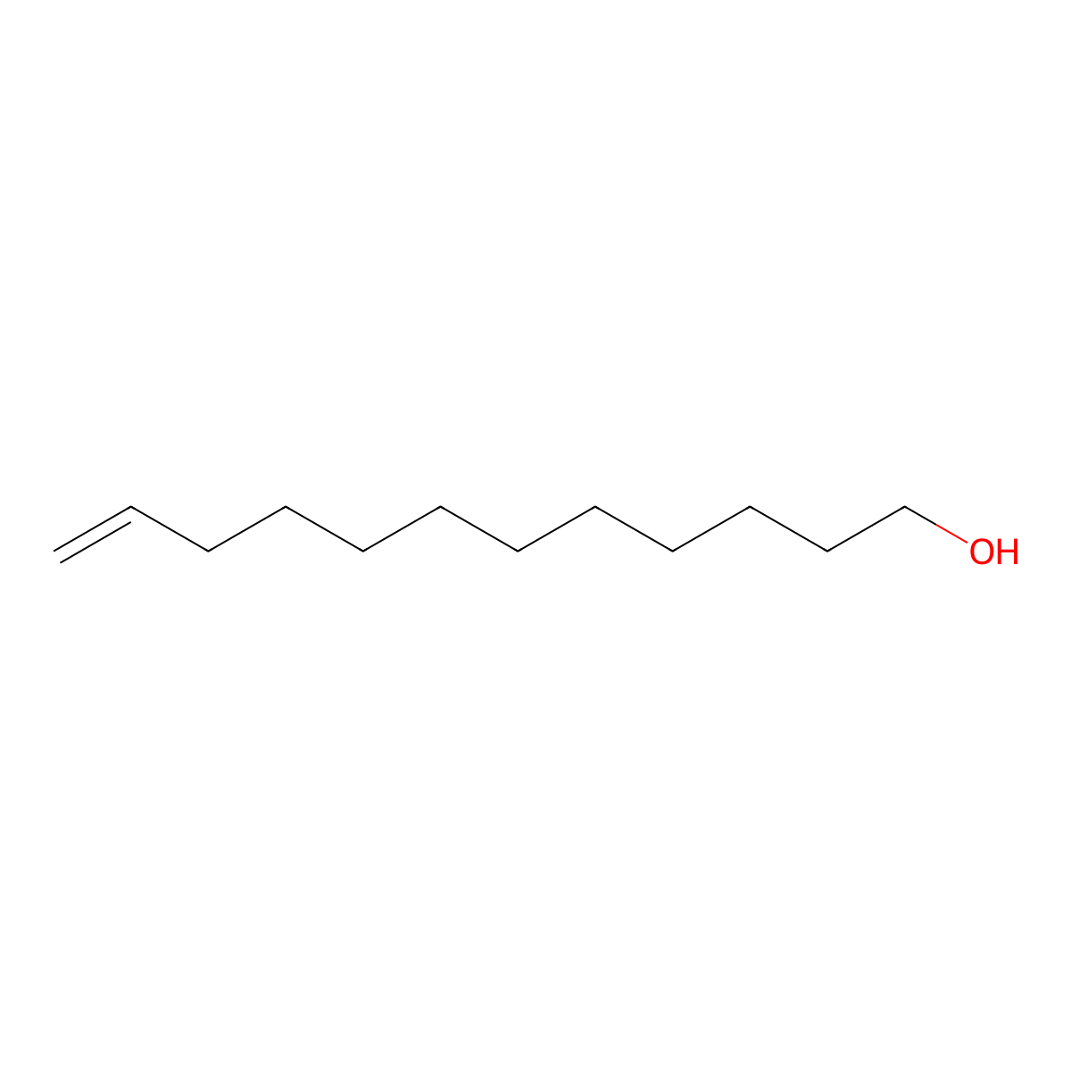 11-Dodecen-1-ol molecular structure, CAS 35289-31-7
