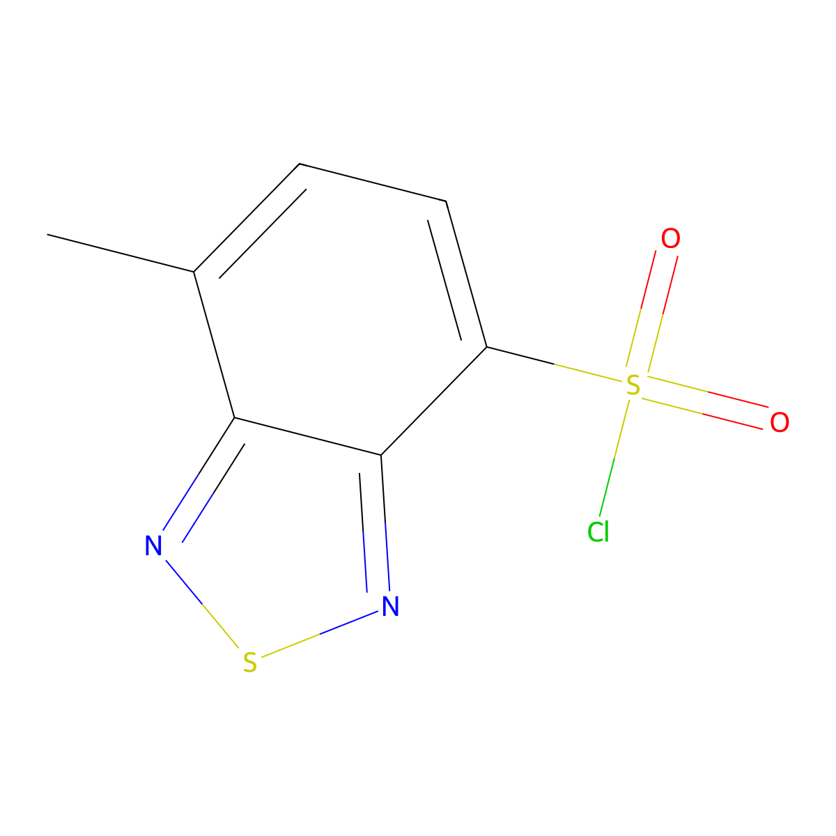 7-Methyl-2,1,3-benzothiadiazole-4-sulfonyl chloride molecular structure, CAS 3529-55-3
