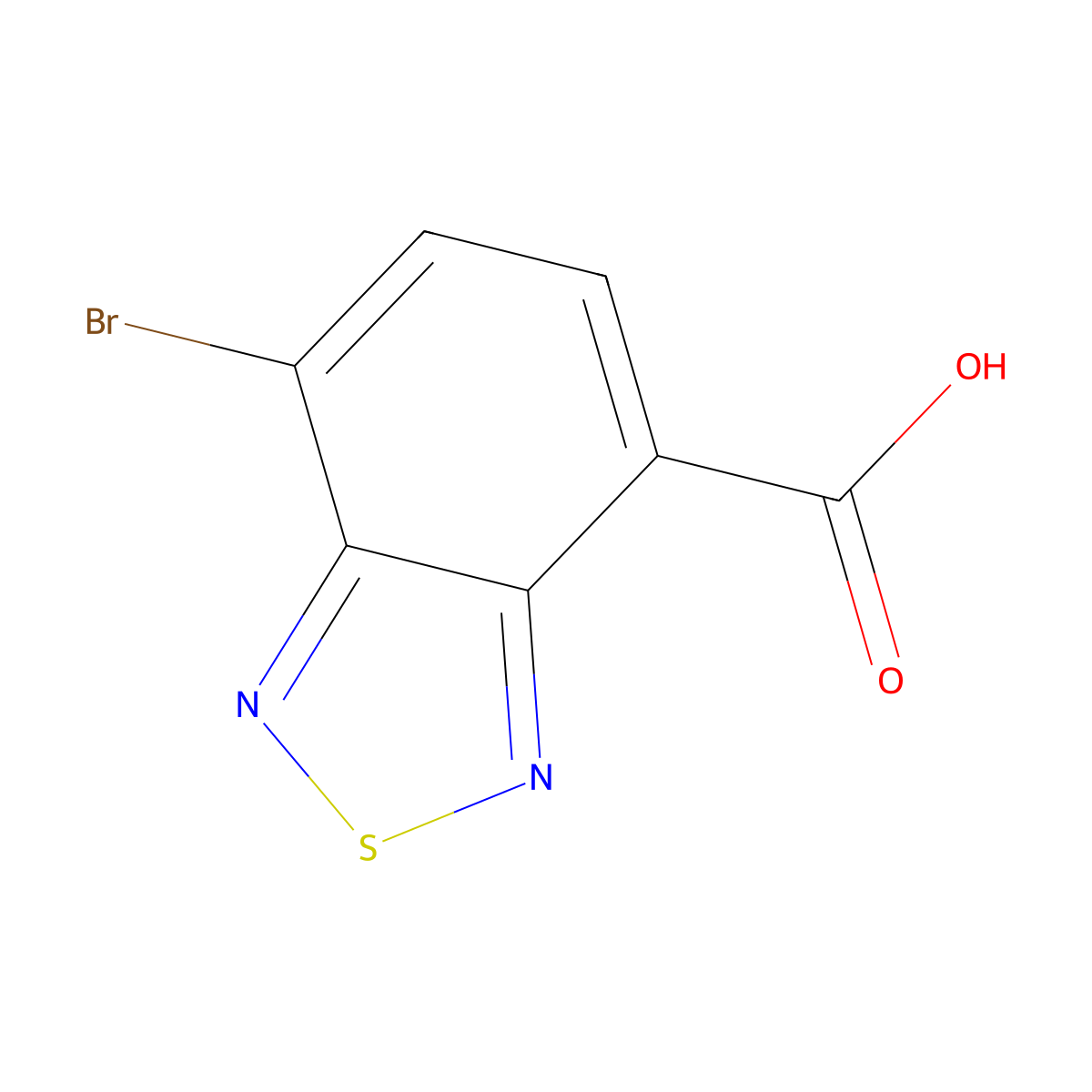 7-Bromobenzo[c][1,2,5]thiadiazole-4-carboxylic acid molecular structure, CAS 3529-60-0
