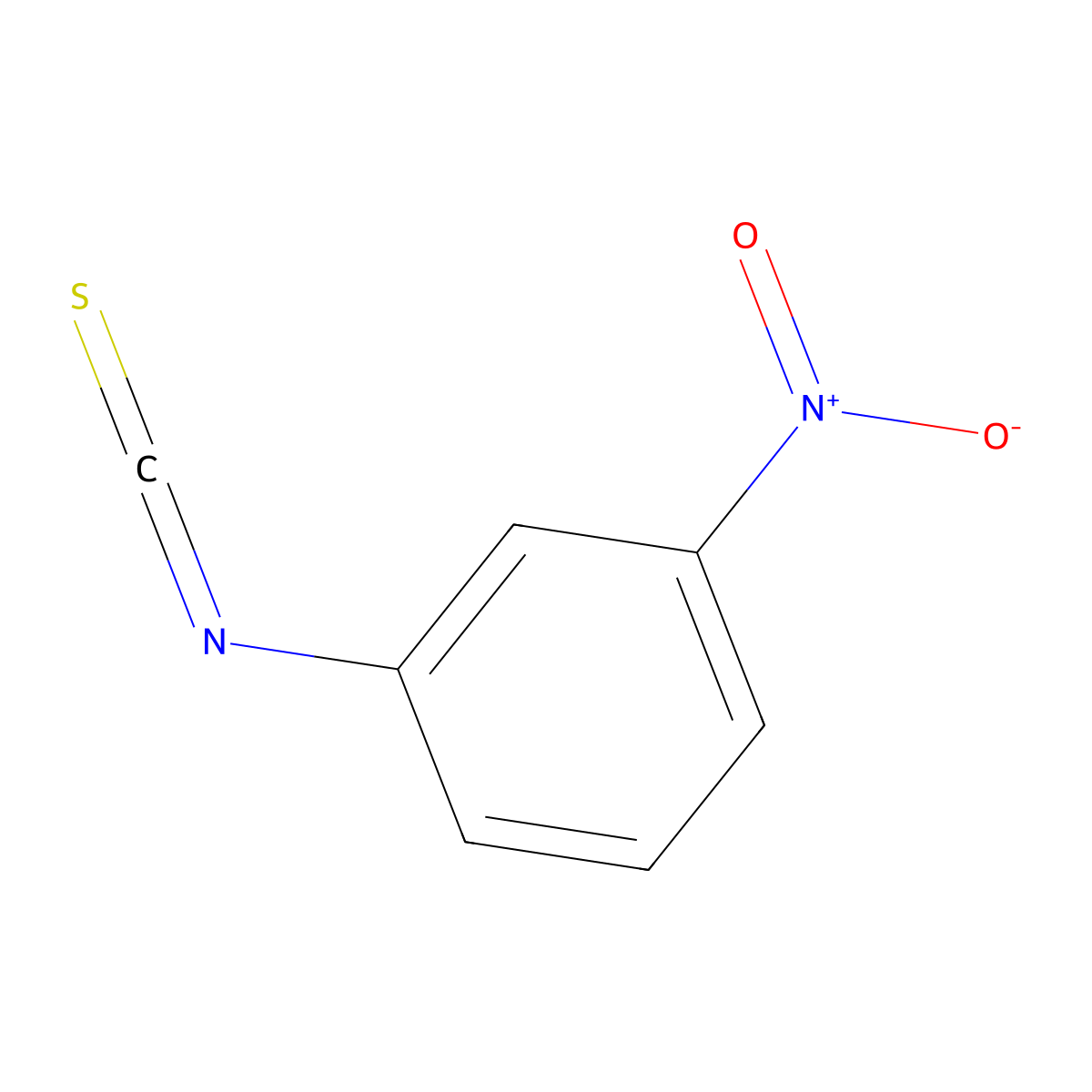 Benzene, 1-isothiocyanato-3-nitro- molecular structure, CAS 3529-82-6