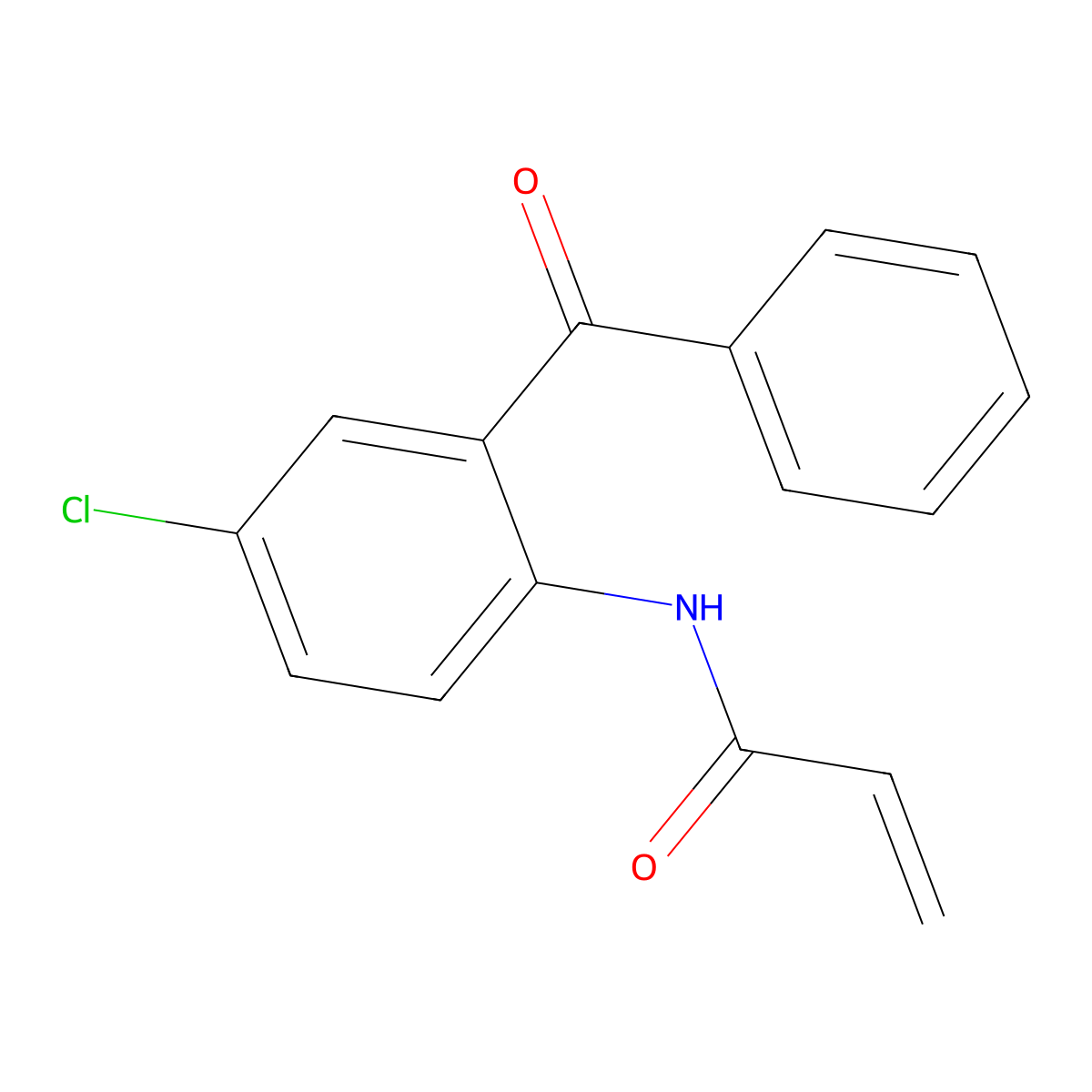 N-(2-benzoyl-4-chlorophenyl)prop-2-enamide molecular structure, CAS 35290-78-9