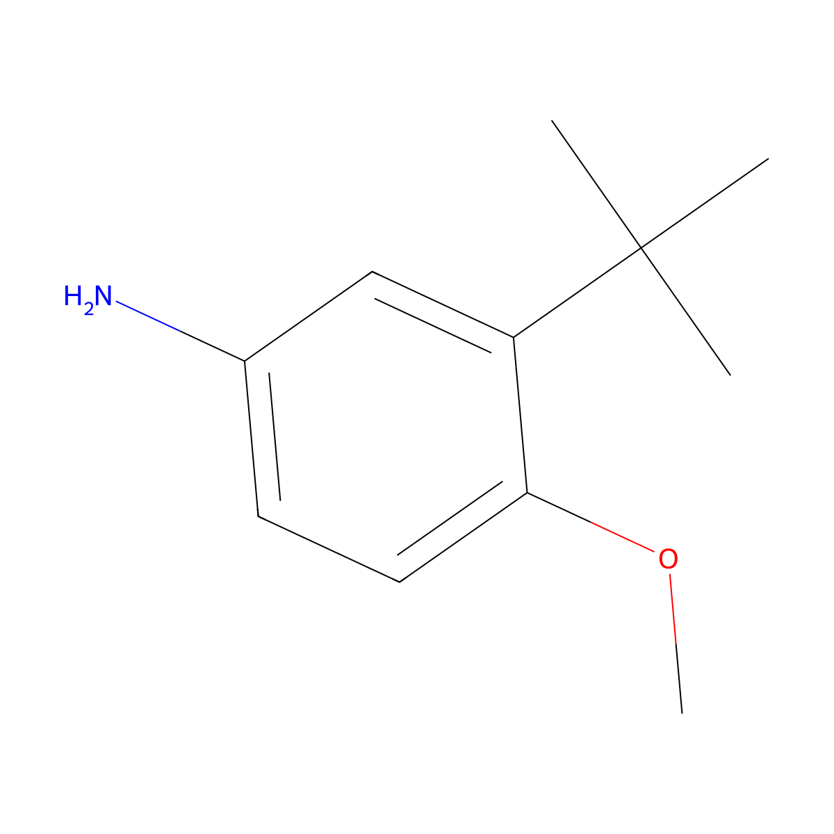 3-(tert-Butyl)-4-methoxyaniline molecular structure, CAS 35292-03-6