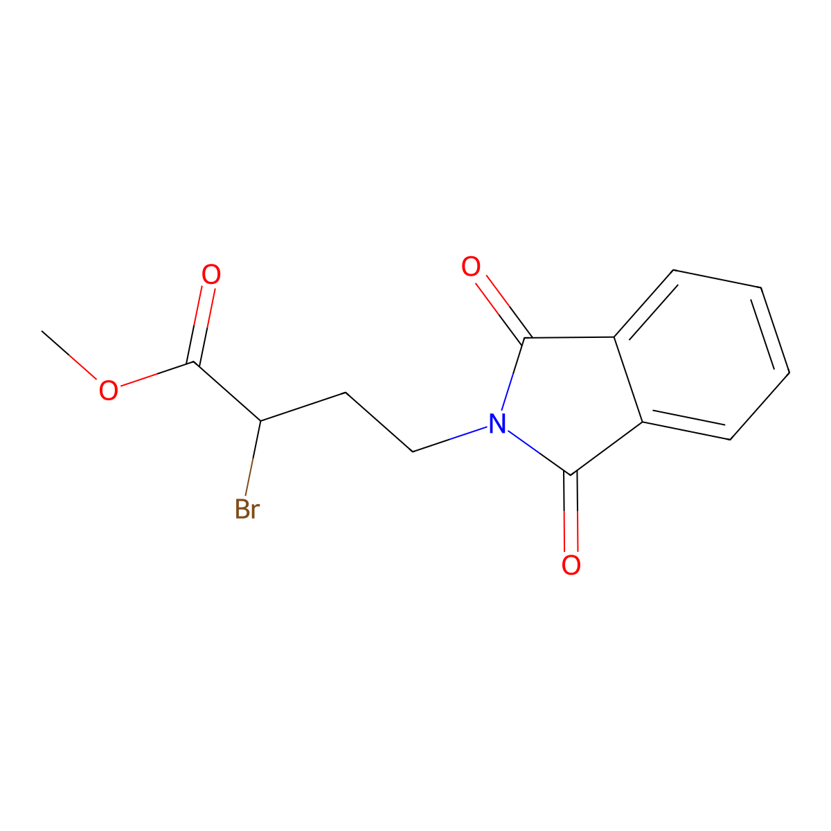 methyl 2-bromo-4-(1,3-dioxo-1,3-dihydro-2H-isoindol-2-yl)butanoate molecular structure, CAS 35294-53-2
