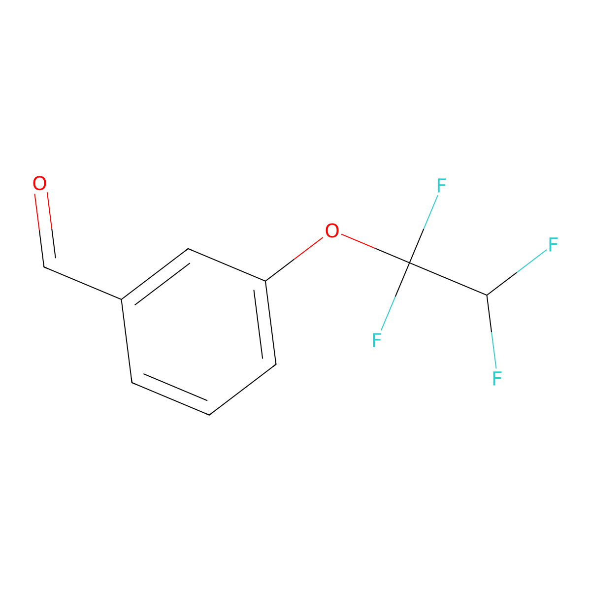 Benzaldehyde, 3-(1,1,2,2-tetrafluoroethoxy)- molecular structure, CAS 35295-35-3