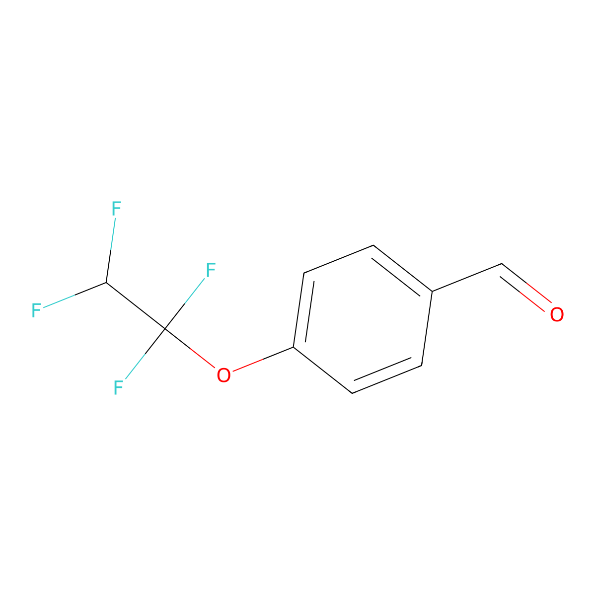 Benzaldehyde, 4-(1,1,2,2-tetrafluoroethoxy)- molecular structure, CAS 35295-36-4
