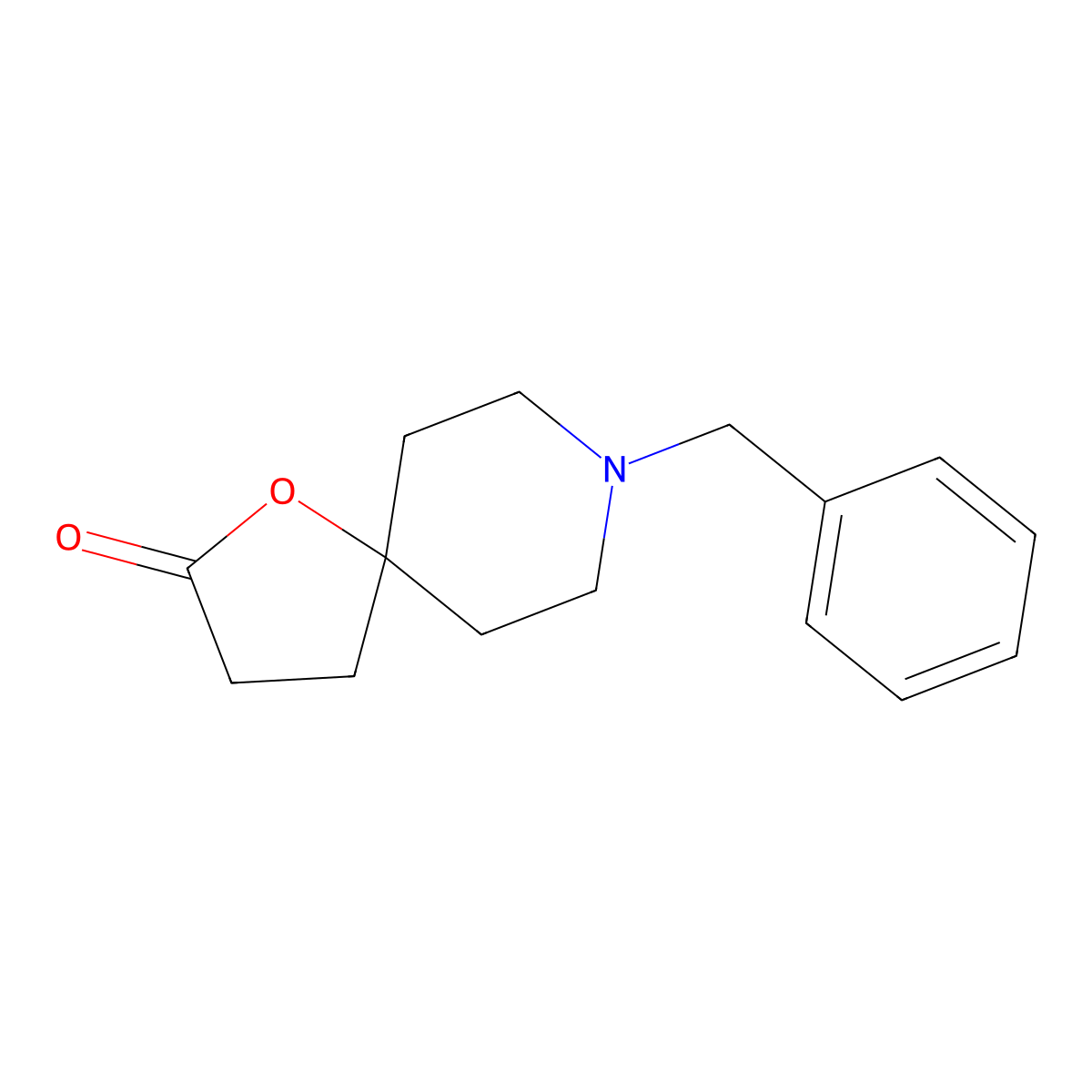 8-Benzyl-1-oxa-8-azaspiro[4.5]decan-2-one molecular structure, CAS 35296-14-1