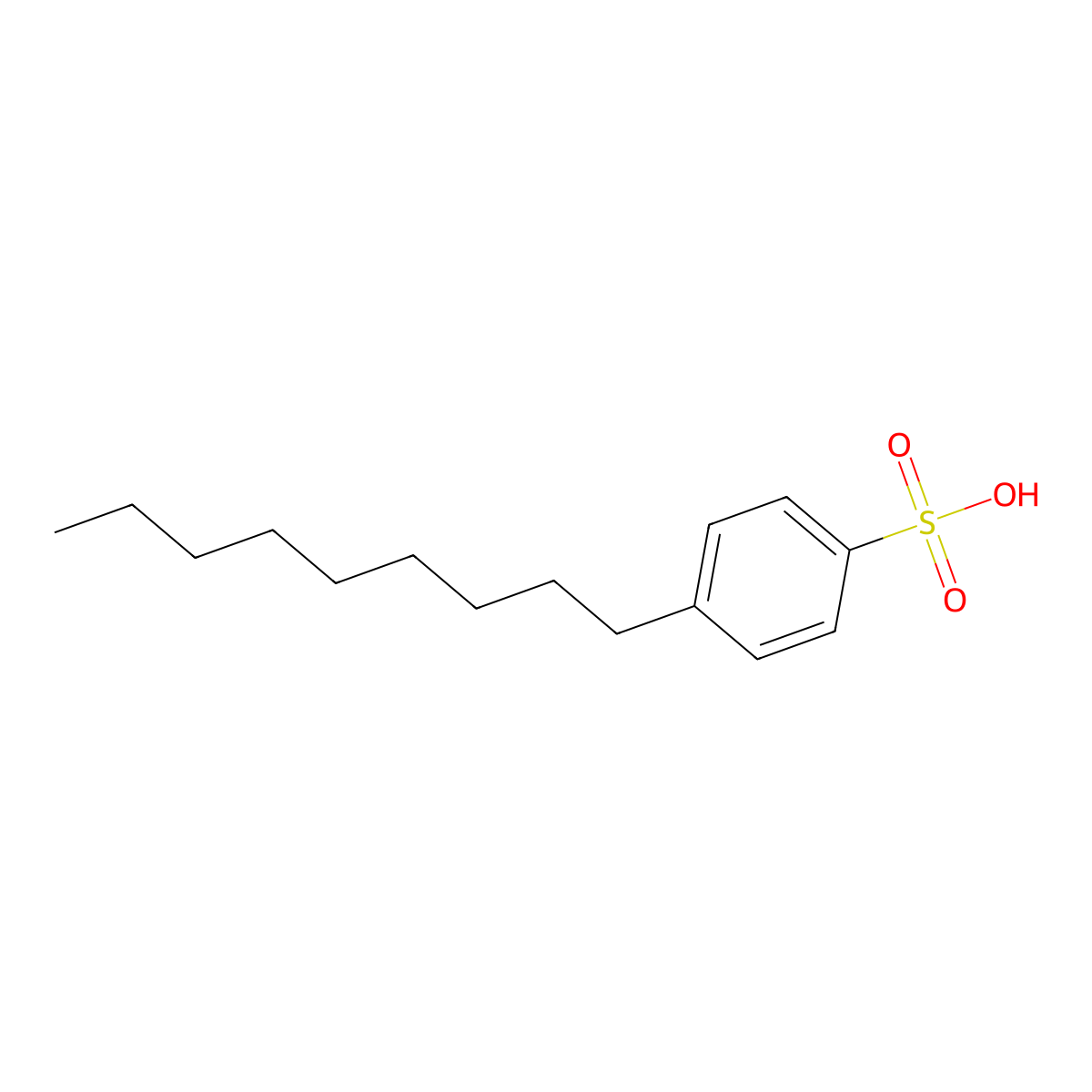 Nonylbenzenesulfonic acid molecular structure, CAS 35298-13-6