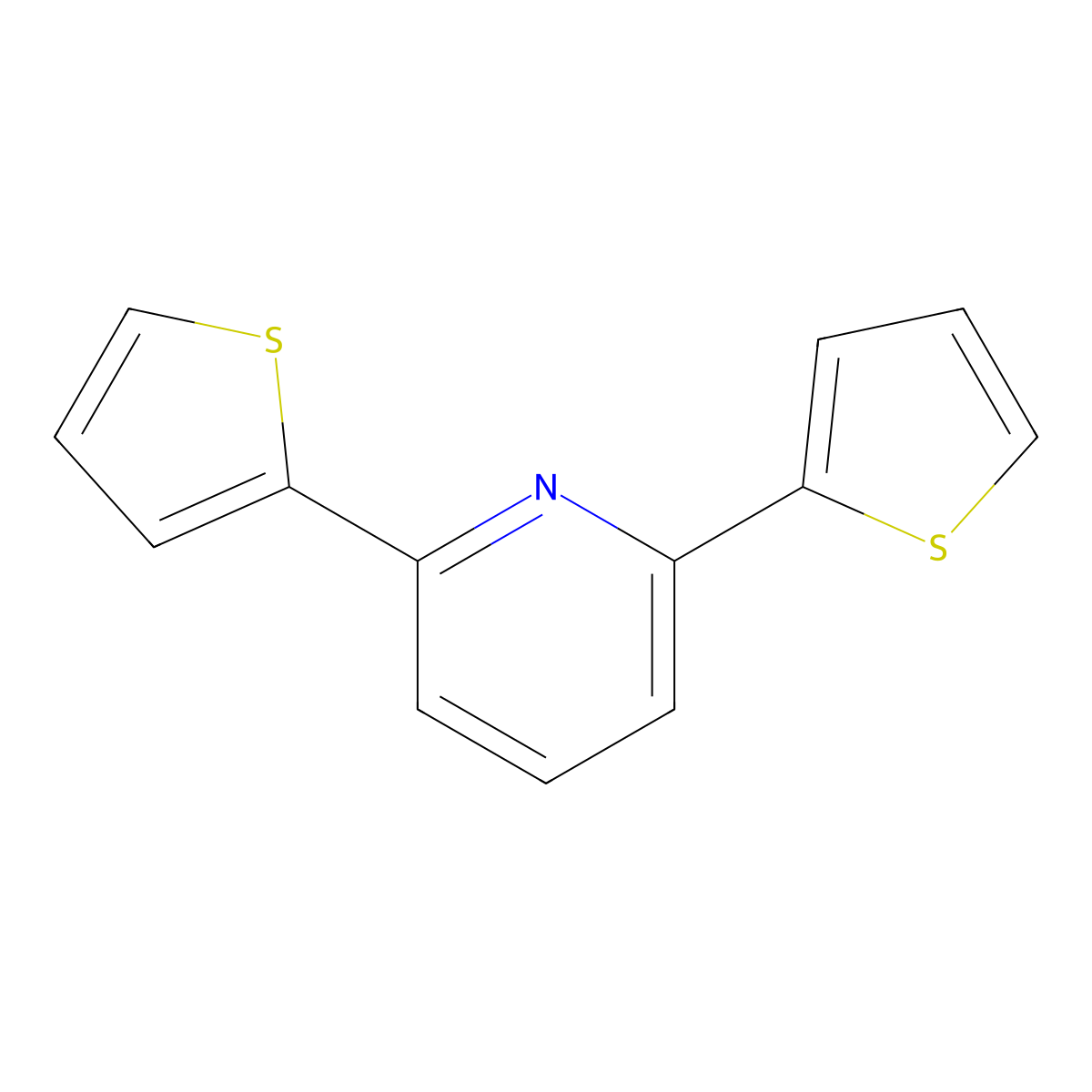 Pyridine, 2,6-di-2-thienyl- molecular structure, CAS 35299-71-9