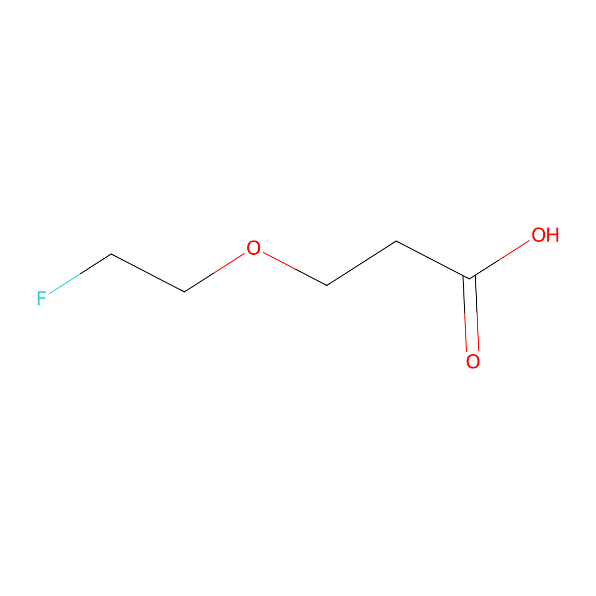 Propionic acid, 3-(2'-fluoroethoxy)- molecular structure, CAS 353-12-8