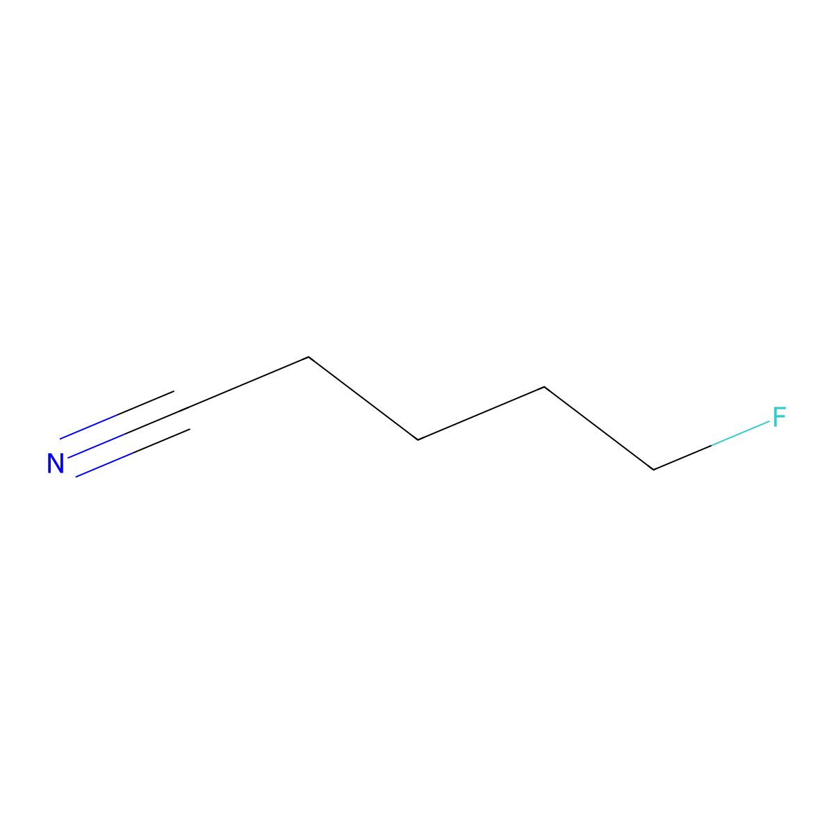 Valeronitrile, 5-fluoro- molecular structure, CAS 353-13-9