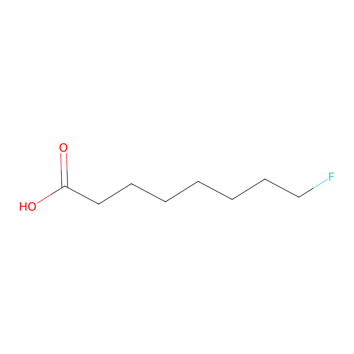 8-Fluorooctanoic acid molecular structure, CAS 353-25-3